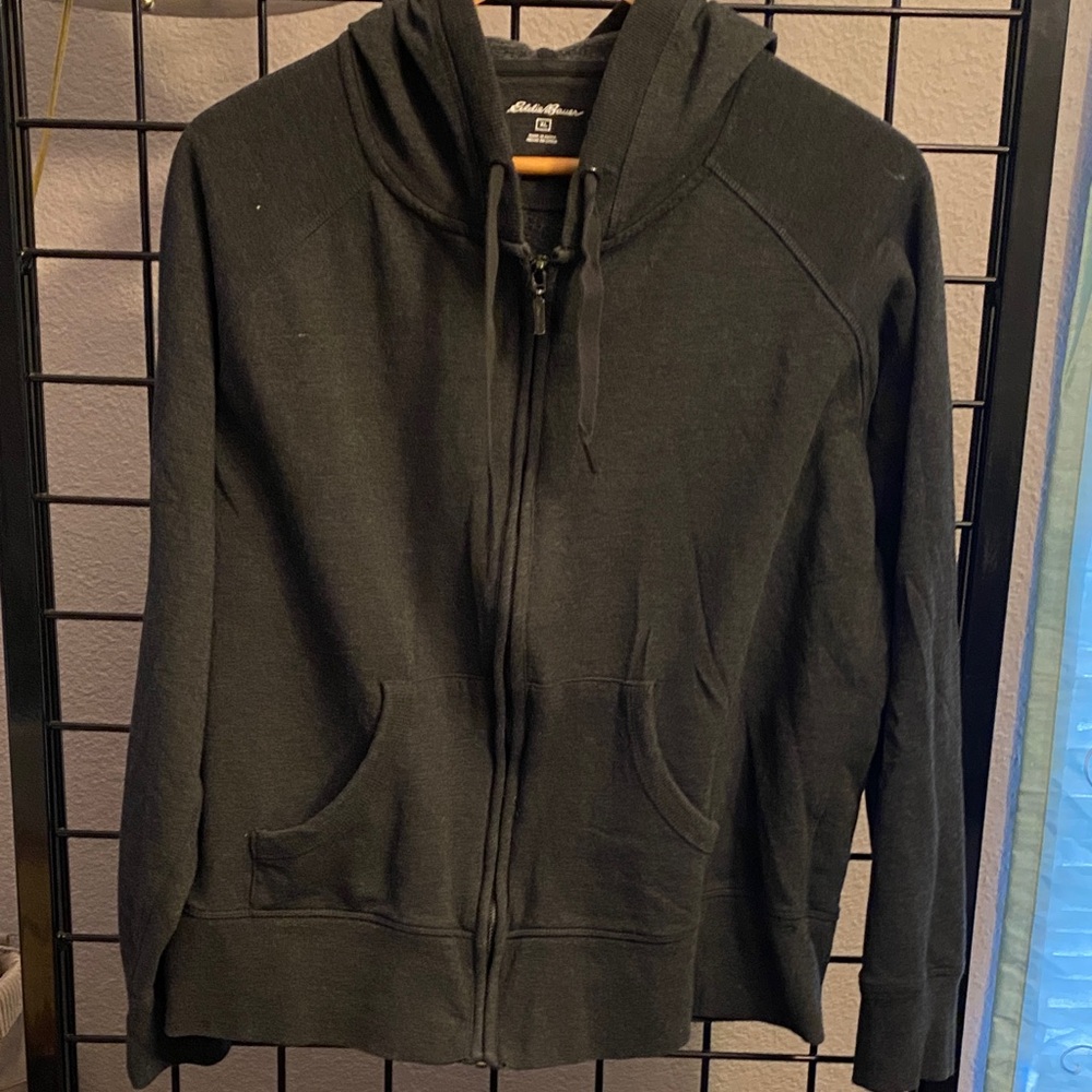 Eddie Bauer Charcoal Zip-Up Hoodie